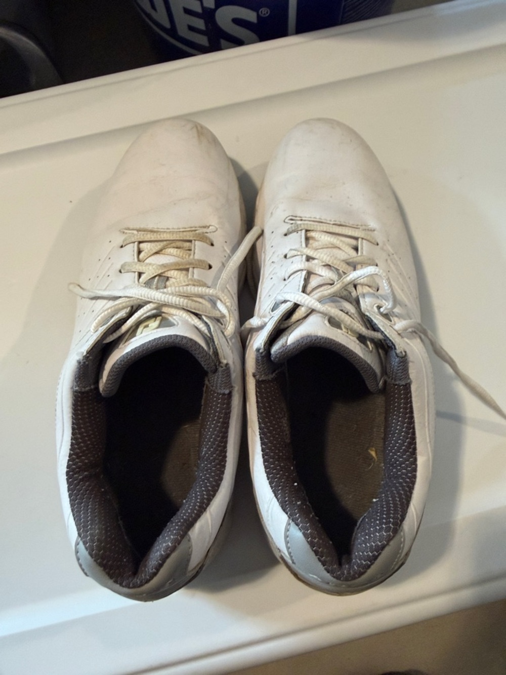 Men's FootJoy White Golf Shoes - Classic Lace-Up Comfort - Picture 3 of 5